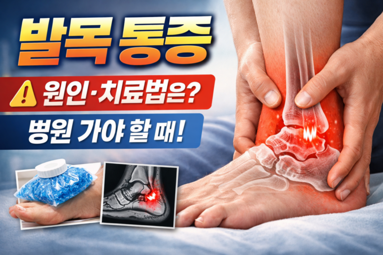발목 통증 원인부터 치료까지, 병원 가야 할 신호는?